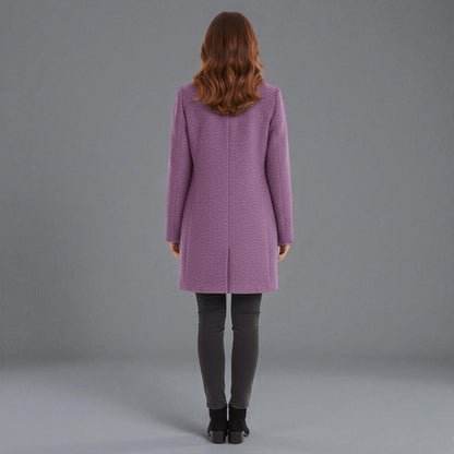 Elara – Women's Coat with Stand-Up Collar and Pockets