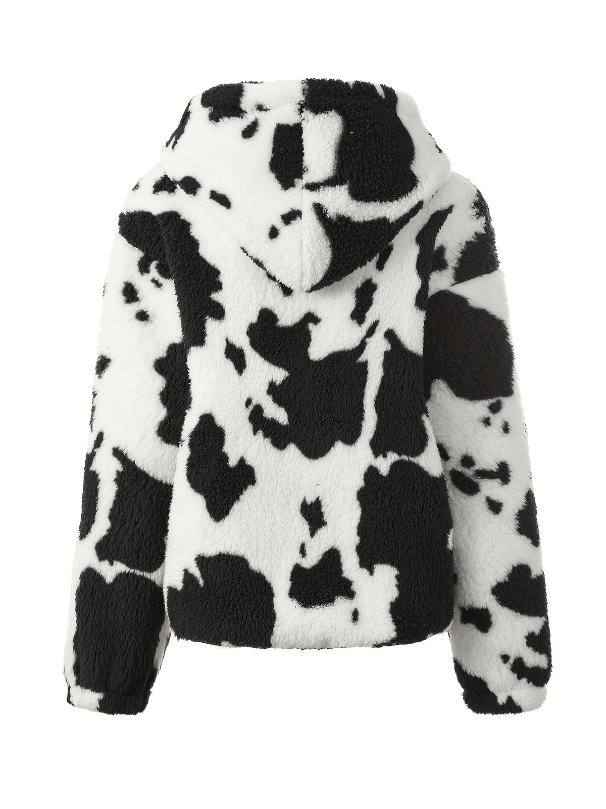 Mabel | Cow Print Teddy Jacket