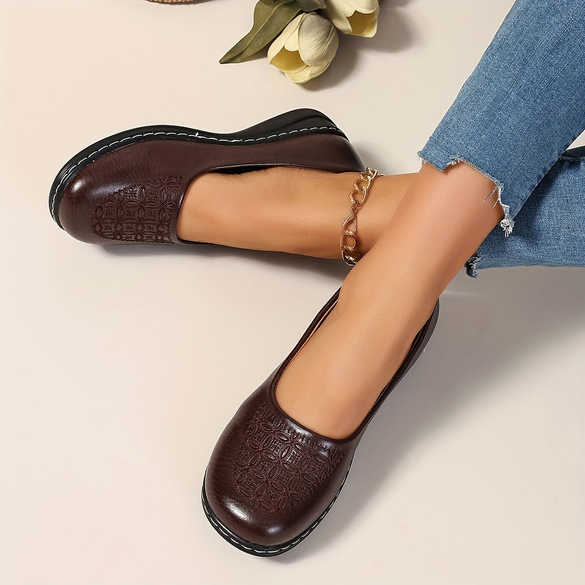Beatrice™ | Patterned Comfort Slip-Ons
