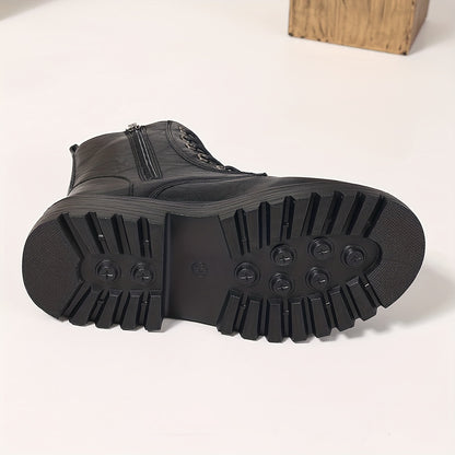 Winona™ | Buckle Lace-Up Ankle Boots