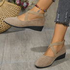 Odette | Closed Wedge-Heeled Ballet Flats