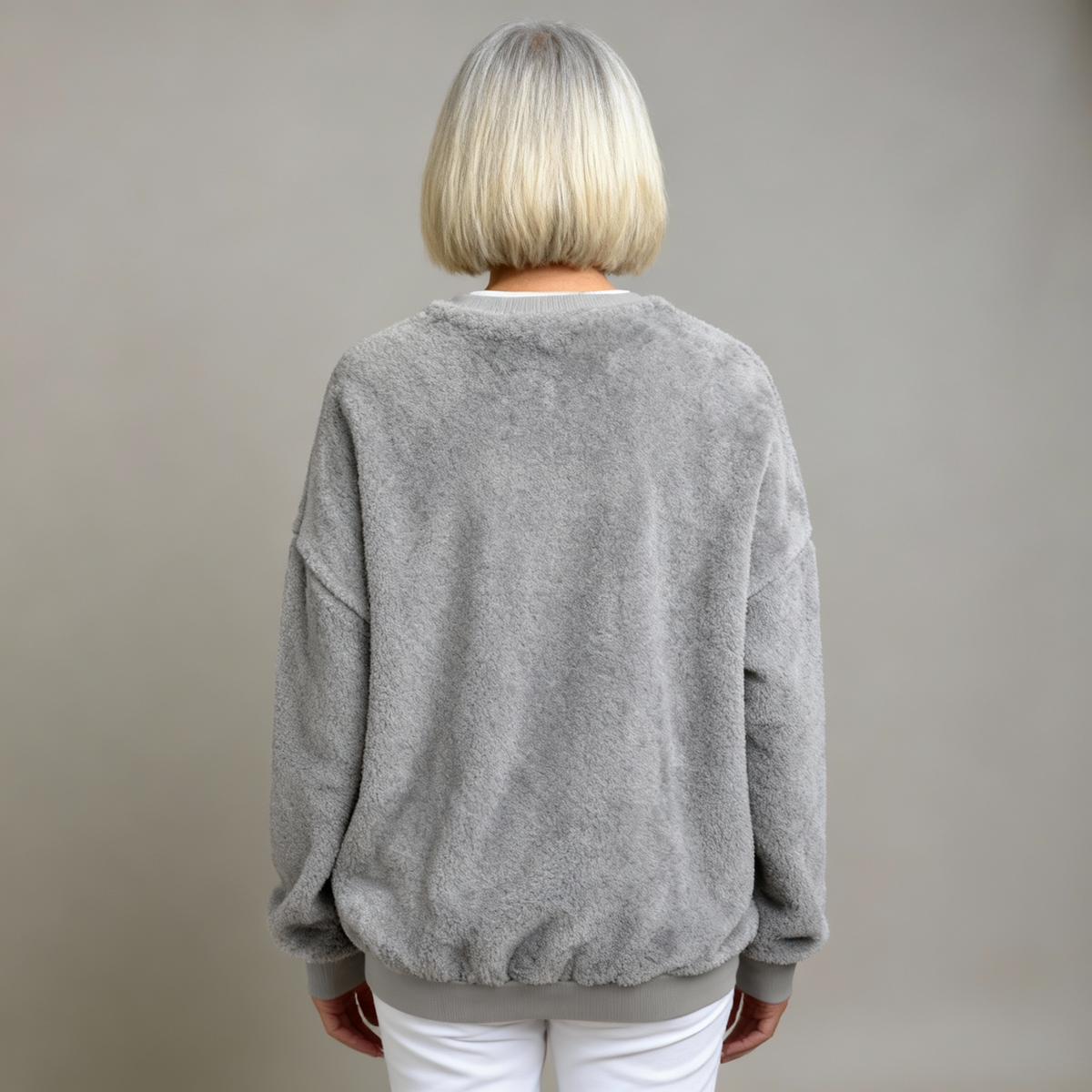 HARPER | CASUAL FLANNEL JUMPER WITH CHRISTMAS CAT PRINT FOR WOMEN