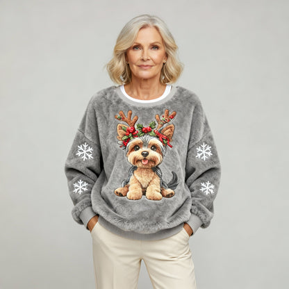 ROSIE | SOFT CHRISTMAS FLANNEL CASUAL JUMPER FOR DOGS FOR WOMEN
