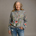 FREYA | CLASSIC VINTAGE FLORAL KNIT SWEATER