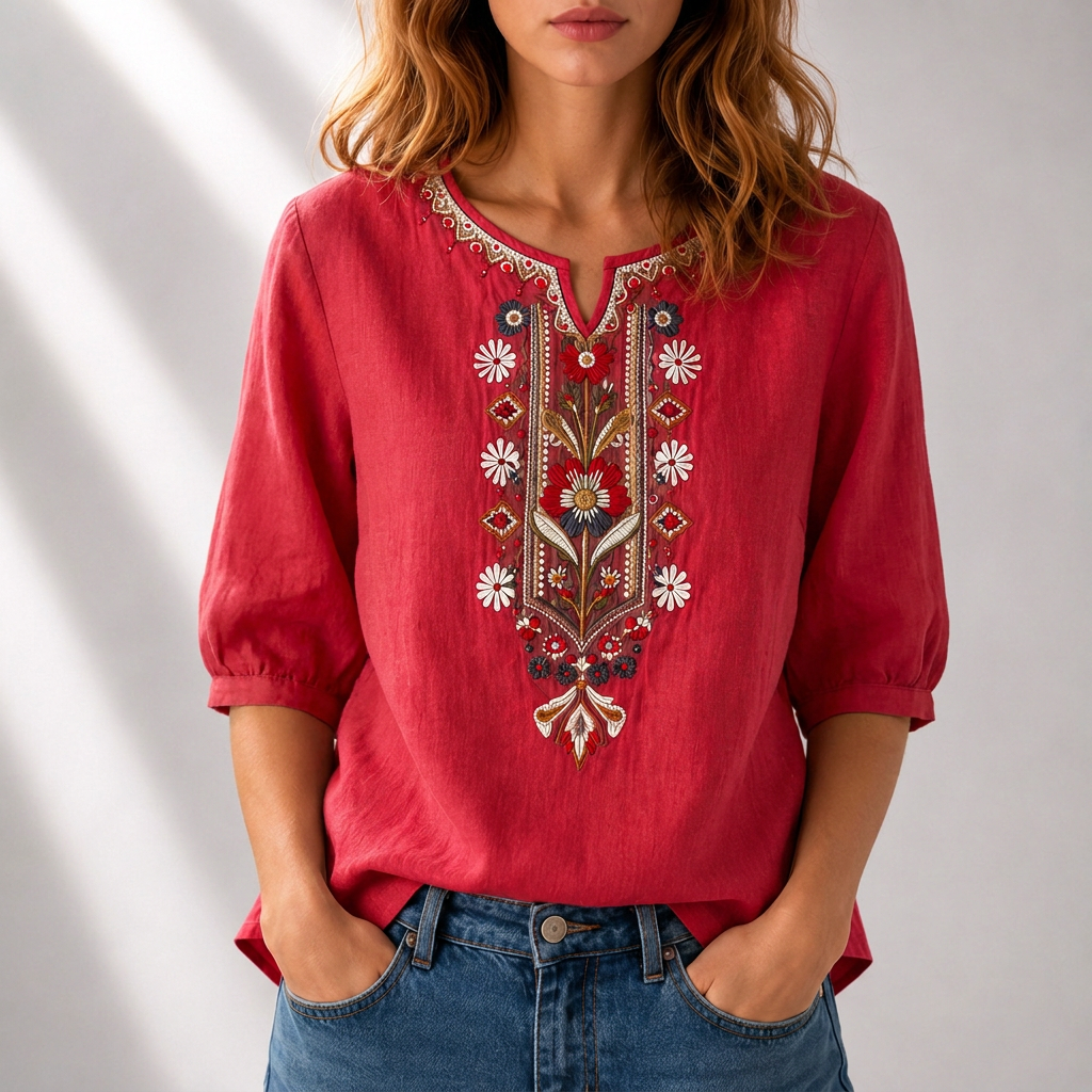Seraphina Floral Embroidered Blouse