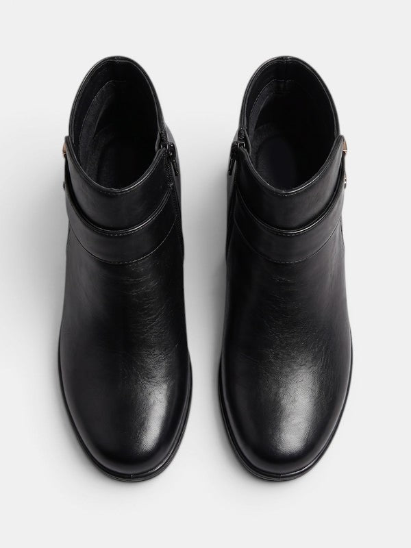 Clementine™ | Side-Zip Buckle Strap Ankle Boots