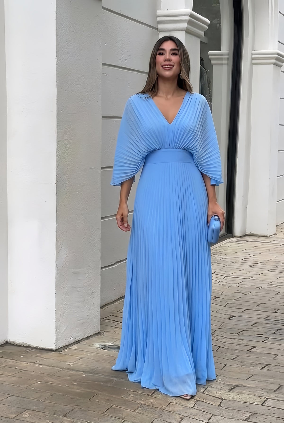 Sofia | Elegant pleated maxi dress