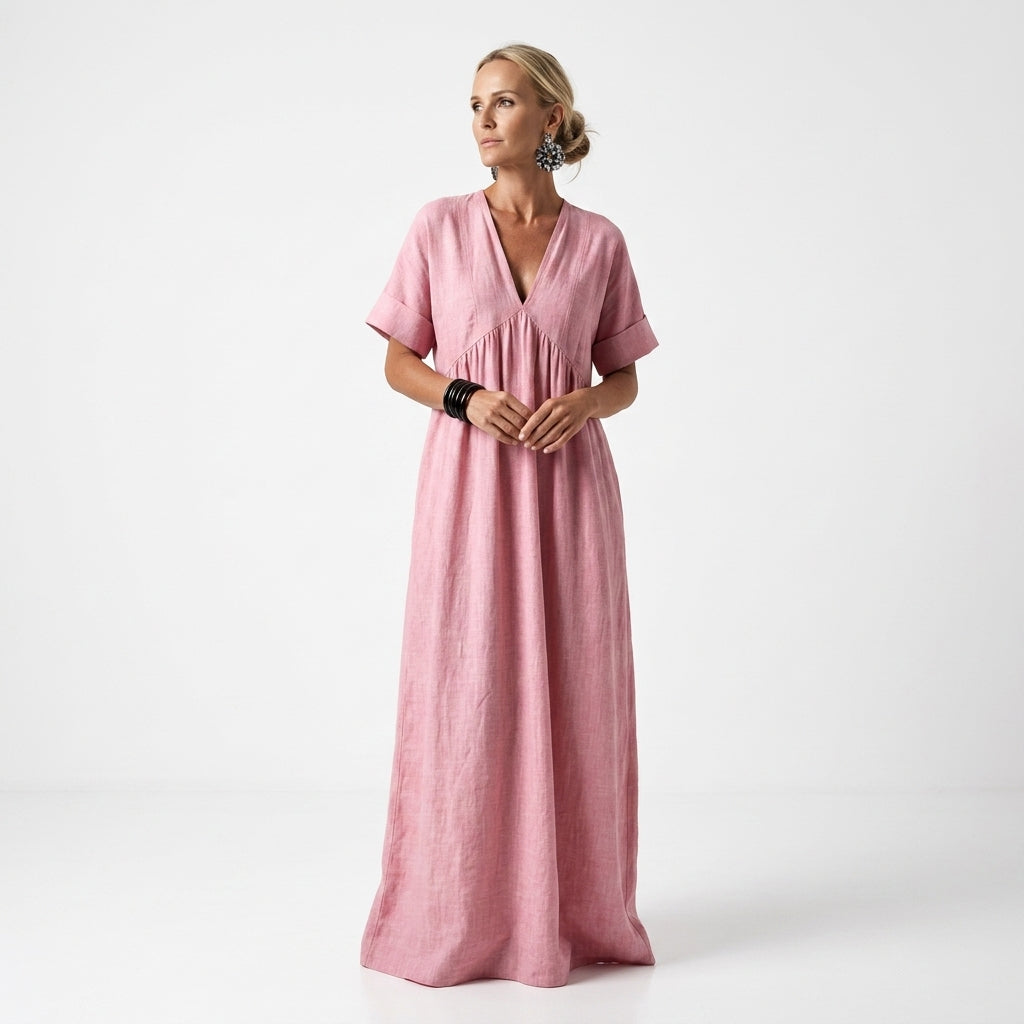 Azurine™ | Vibrant Mediterranean Maxi Dress
