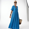 Azurine™ | Vibrant Mediterranean Maxi Dress