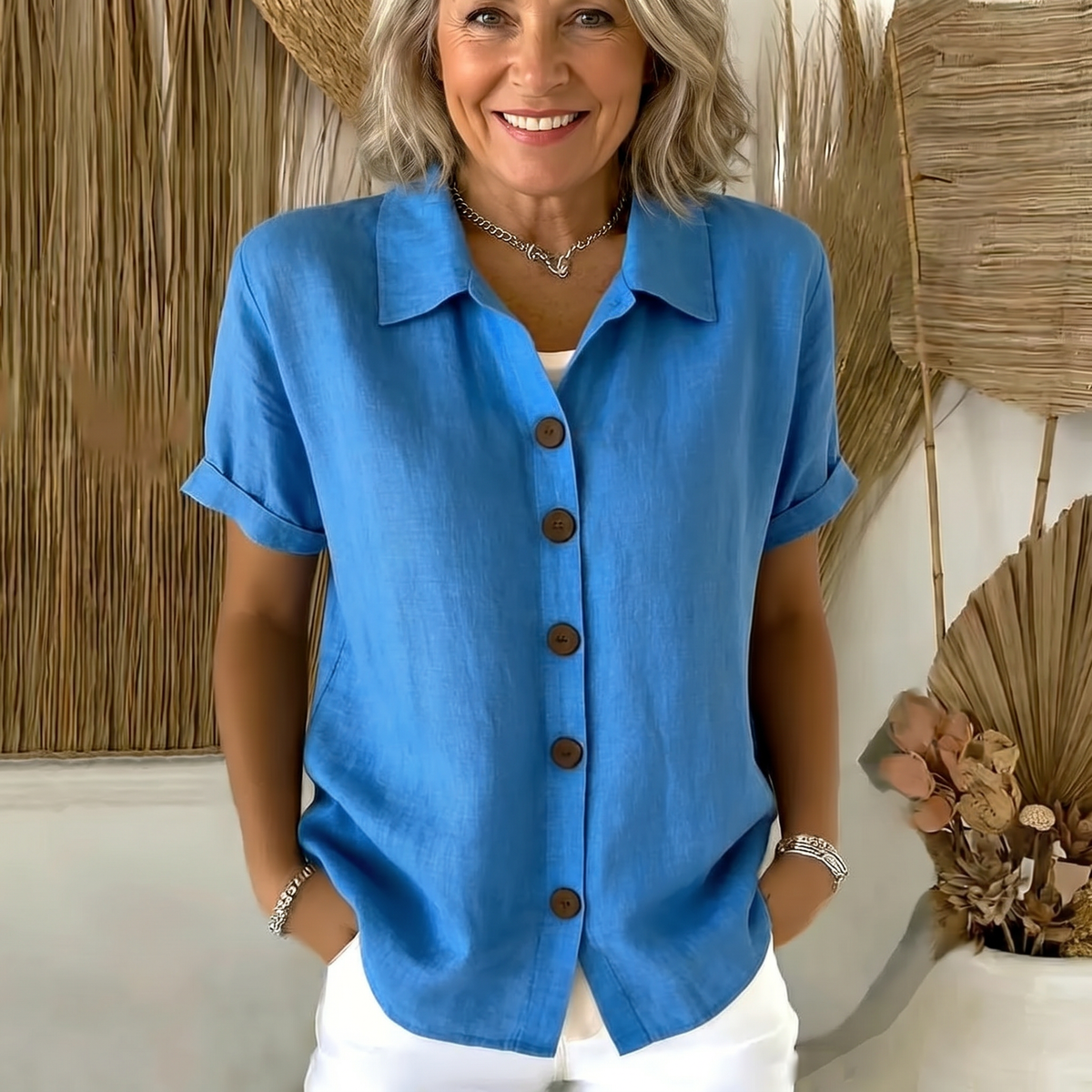 Zara | Button Front Blouse