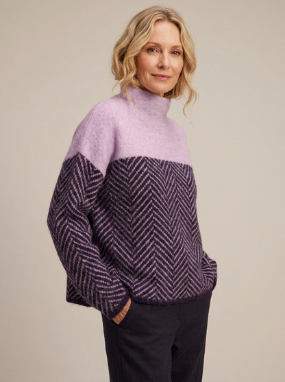Eva | Trendy High Neck Sweater