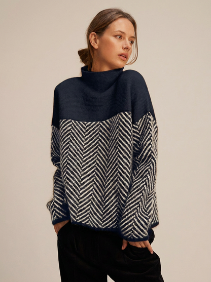 Eva | Trendy High Neck Sweater