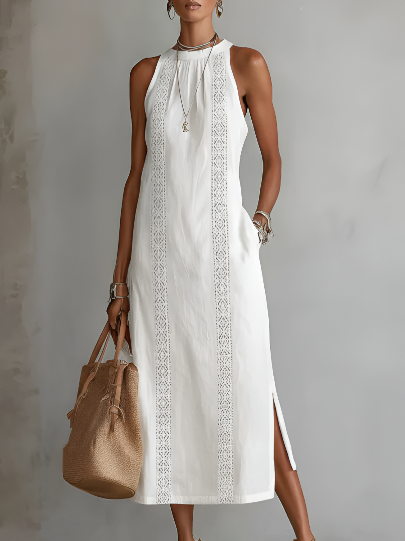 Camille | Timeless Linen Midi Dress