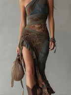 Elena | Long asymmetrical dress
