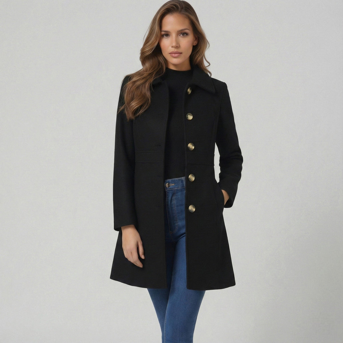 Josephine – Women's Coat with Button Placket