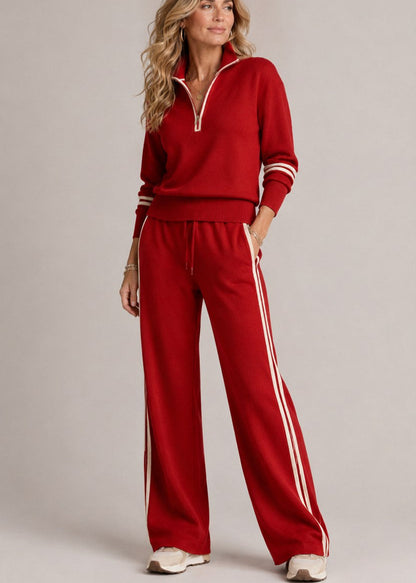 Ensemble Kate™ | Pull Demi-Zip & Pantalon Large