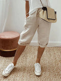 Ellaire | Cotton Linen Capri Trousers