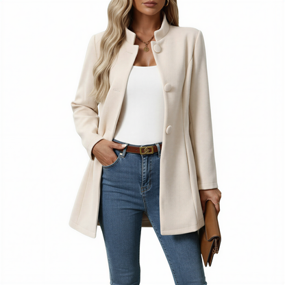 Maisie | Women's Button Front A-Line Coat