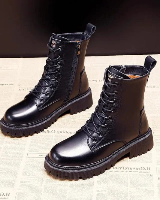 Melisende | Women's Lace-Up Platform Combat Boots