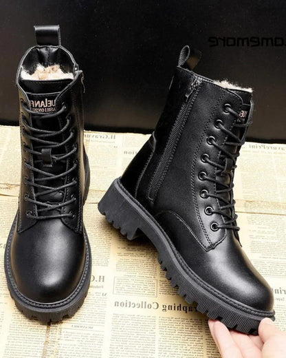 Melisende | Women's Lace-Up Platform Combat Boots