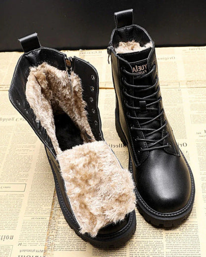 Melisende | Women's Lace-Up Platform Combat Boots