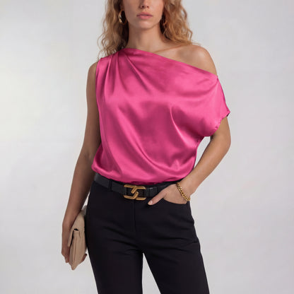 CAMILLA | Chic Casual One Shoulder Blouse
