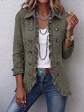 Kamberly™ | Boho-Chic Floral Utility Ruffled Trim Jacket