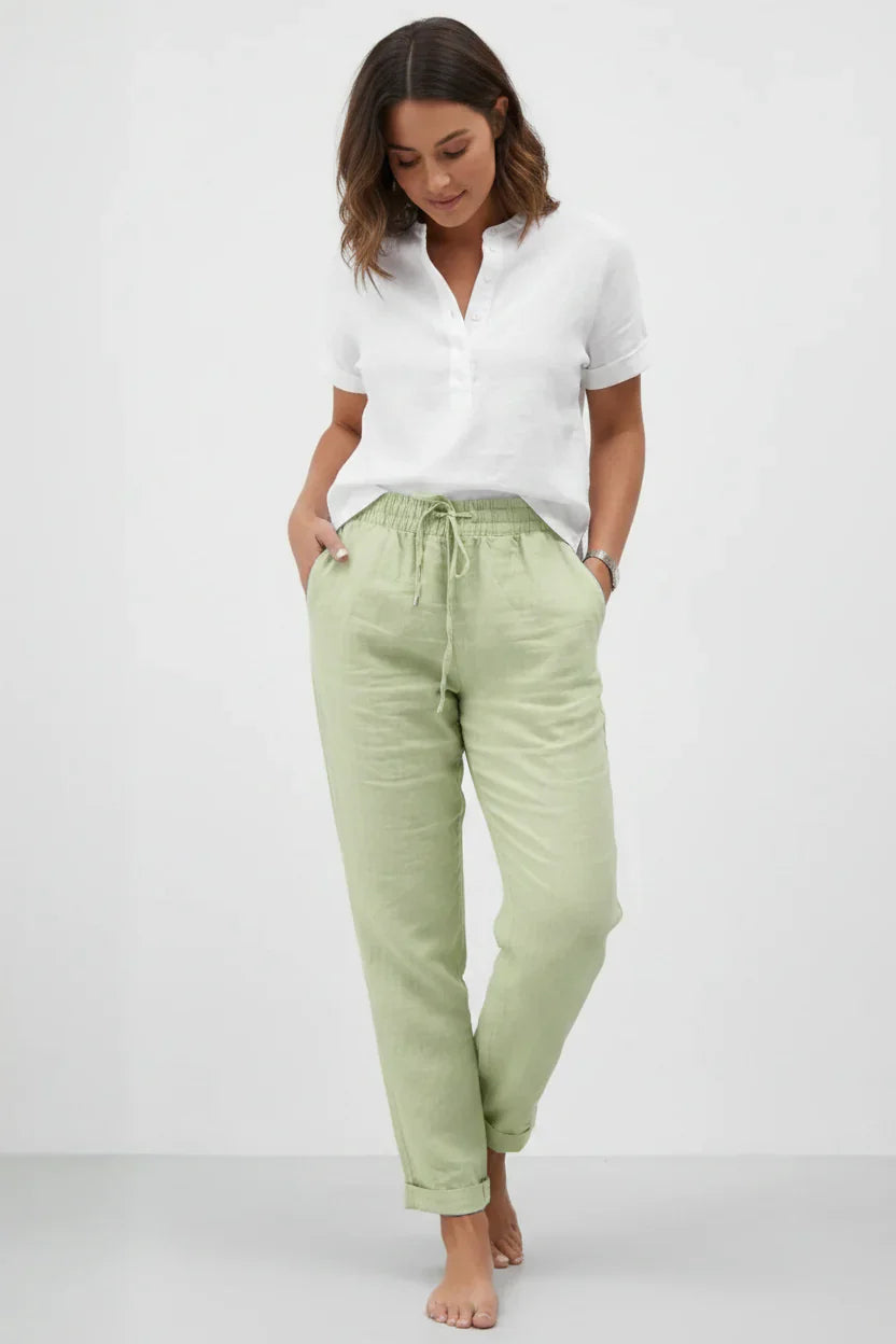 Sophie | Flowing Cotton & Linen Trousers