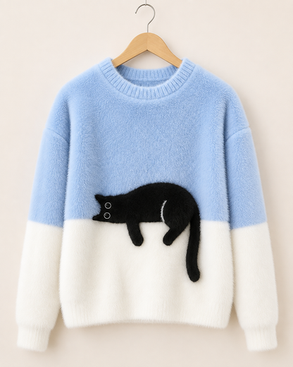 Caitlin – Casual Cat Graphic Sweater
