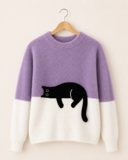 Caitlin – Casual Cat Graphic Sweater