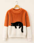 Caitlin – Casual Cat Graphic Sweater