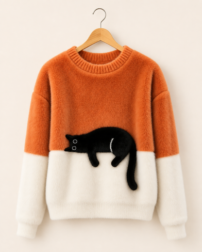 Caitlin – Casual Cat Graphic Sweater
