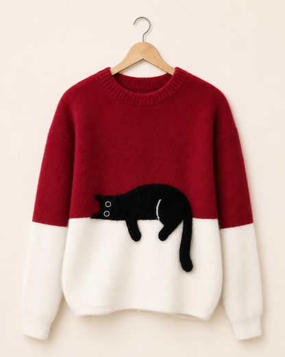 Caitlin – Casual Cat Graphic Sweater