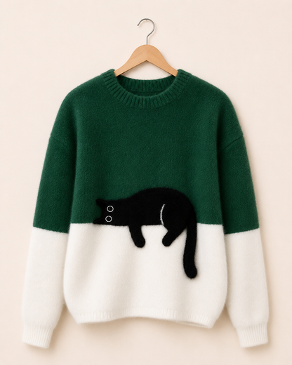 Caitlin – Casual Cat Graphic Sweater