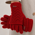 Amira™ –  Luxury Knitted Winter Gloves with Ribbed Cuffs