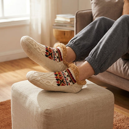 CozySocks™ – Nordic Knit Non-Slip Socks with Fleece Lining