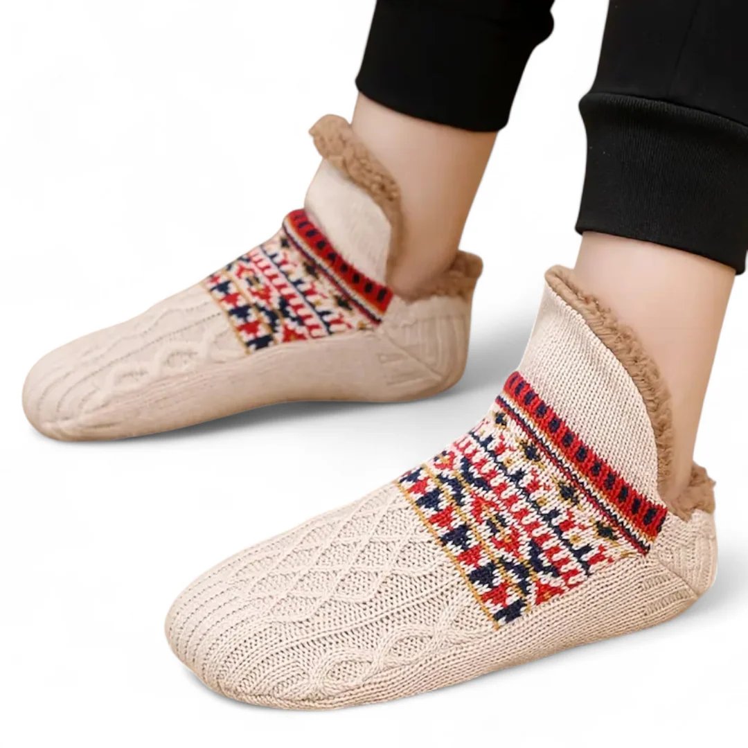 CozySocks™ – Nordic Knit Non-Slip Socks with Fleece Lining