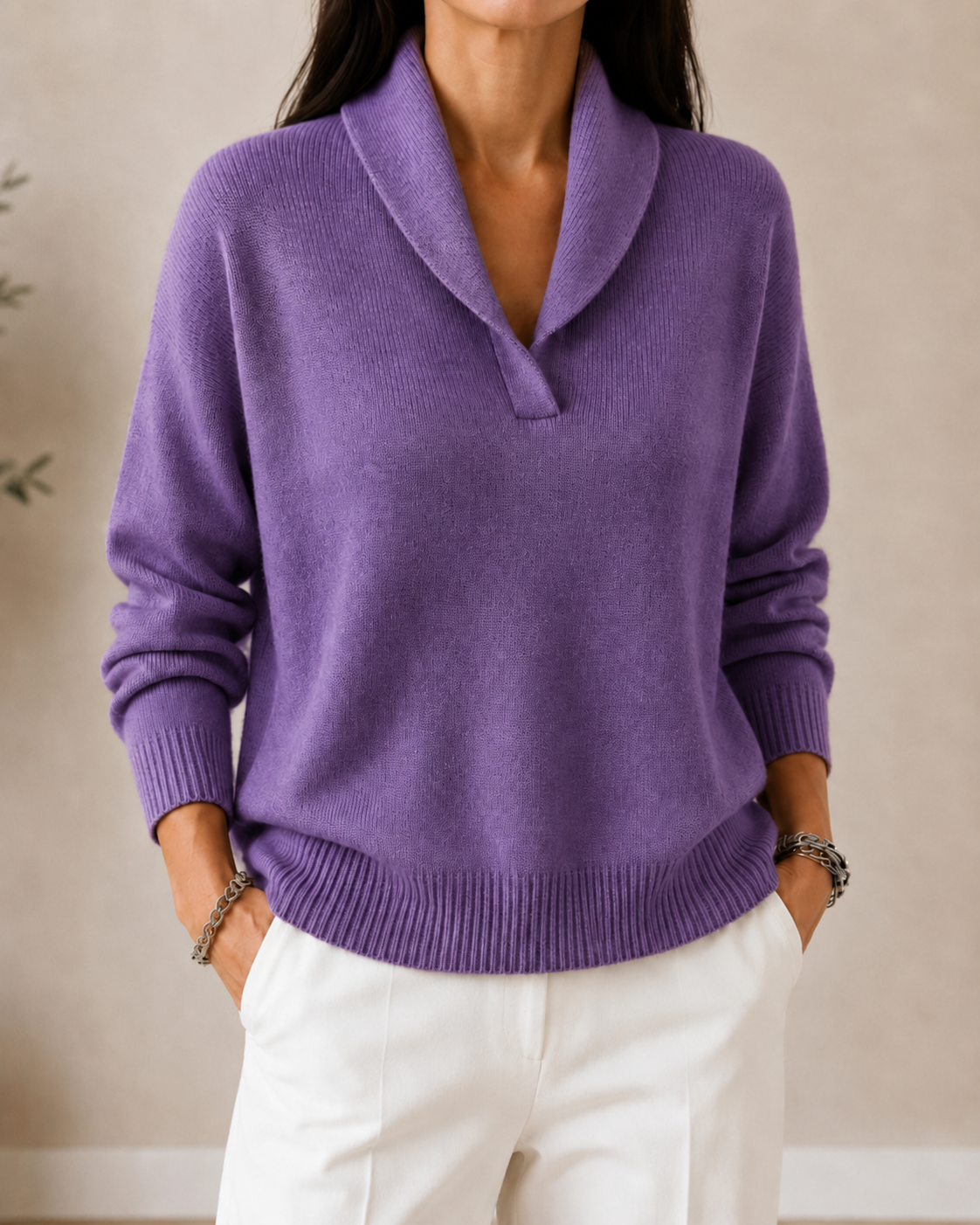 Harrington Soft V-Neck Jumper for Women