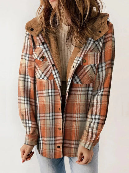 Rachael | Women's Hooded Plaid Jacket