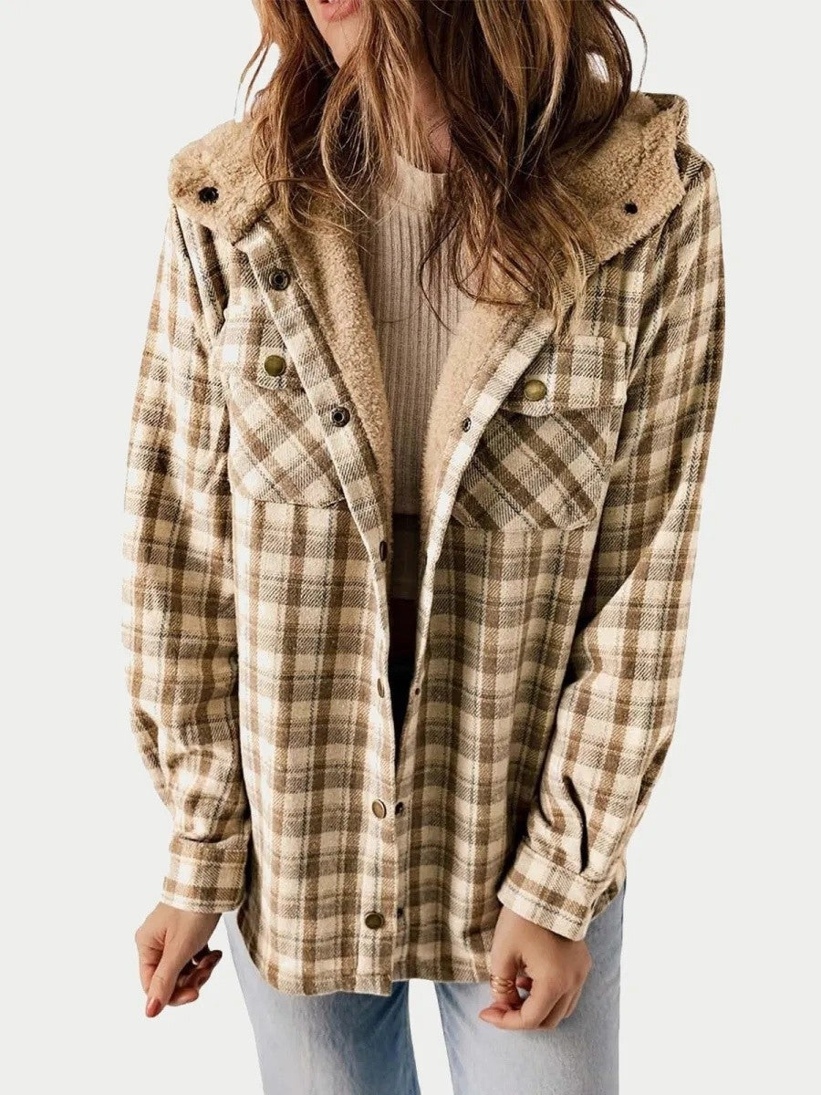 Rachael | Women's Hooded Plaid Jacket