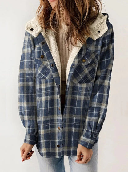 Rachael | Women's Hooded Plaid Jacket