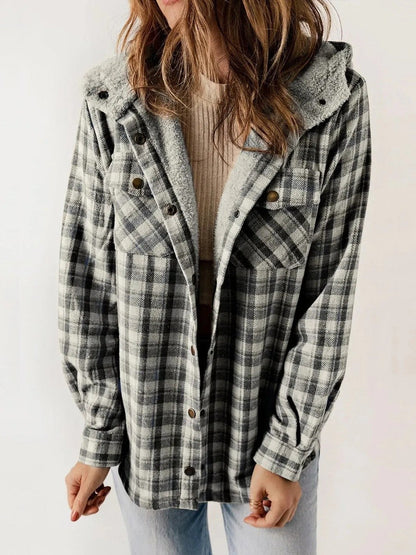 Rachael | Women's Hooded Plaid Jacket