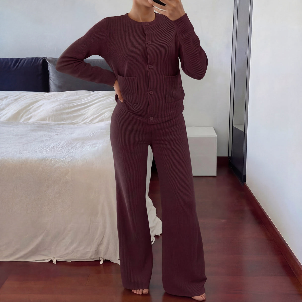 LUCIA | Cozy Knit Sweater & Wide Leg Two-Piece Set