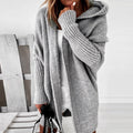 Halston Women's Oversized Hooded Cardigan with Batwing Sleeves