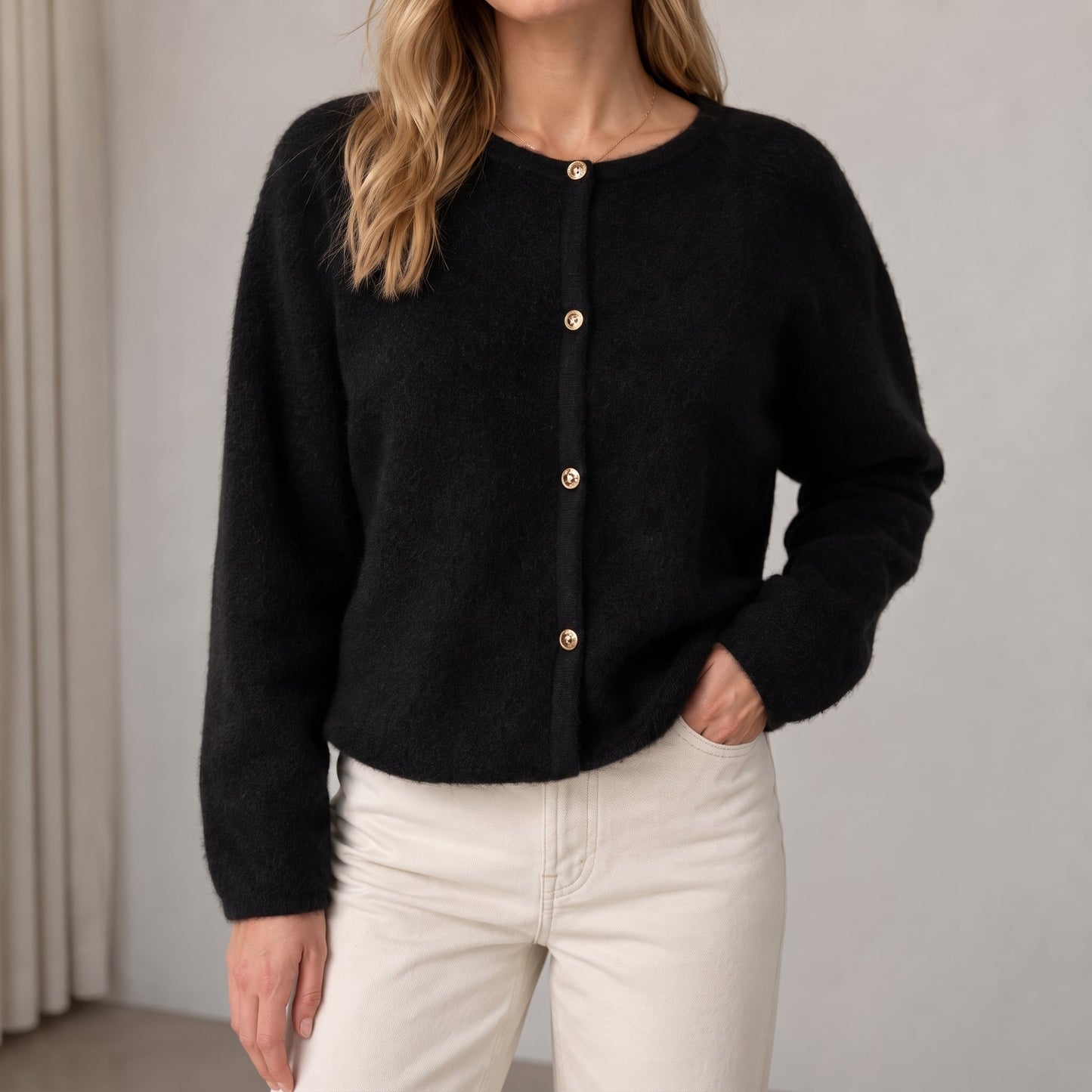 Crompton Women's Textured Button-Front Cardigan
