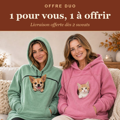 Cuddle Sweatshirt — Pocket Jumper for Cats & Small Dogs