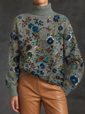 Thalassa™ | Sage Bloom Turtleneck
