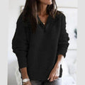 Weston Women's Cable Knit Quarter-Zip Ribbed Sweater Pullover