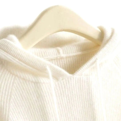 Worthington Women's Cashmere-Blend Hooded Drawstring Knit Jumper