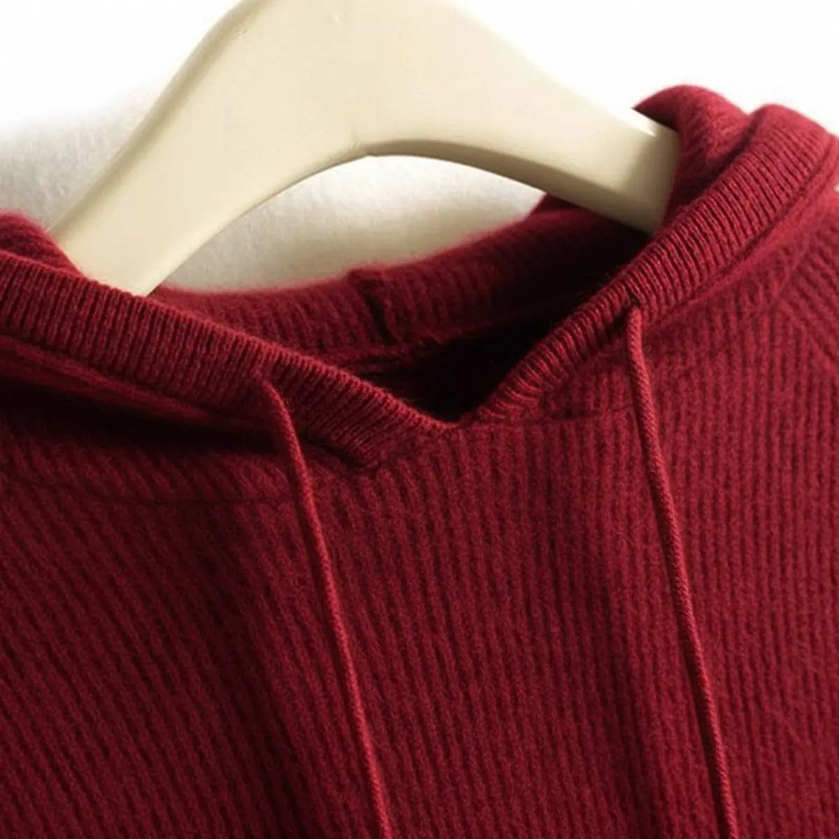 Charlton Women's Cashmere Mink Blend Hooded Knit Jumper Drawstring Hood